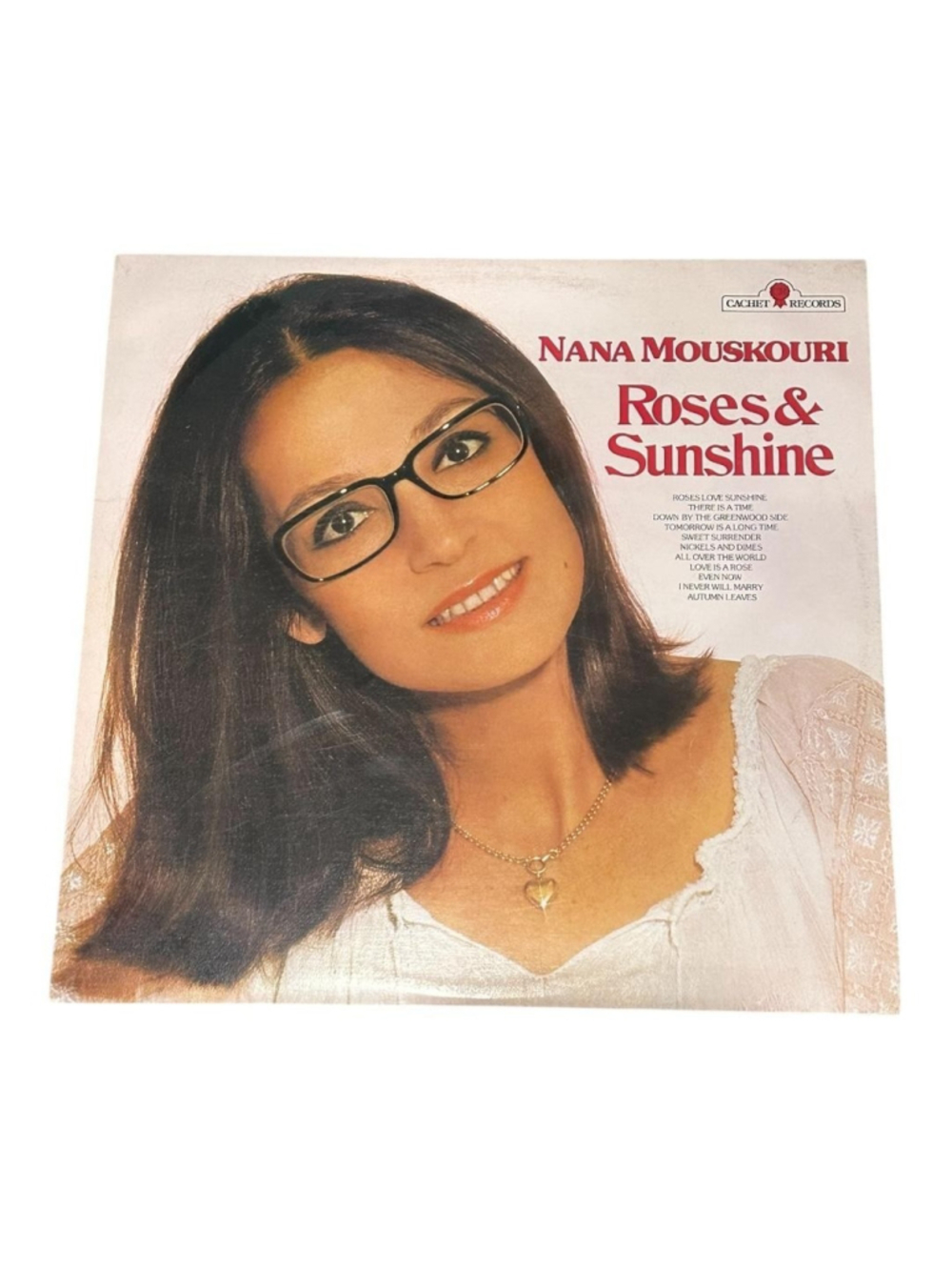 Vintage Nana Mouskouri Vinyl LP Roses & Sunshine 1979 Cachet Pop Black Canada